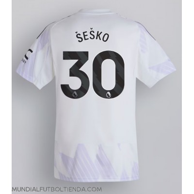 Camiseta Manchester United Benjamin Sesko #30 Segunda Equipación Replica 2025-26 mangas cortas Camiseta Manchester United Benjamin Sesko #30 Segunda Equipación Replica 2025-26 mangas cortas